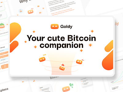 Goldy – Bitcoin Ordinals | Pitch Deck branding crypto dex graphic design logo logotype mark marketplace nft pitch deck presentation wallet
