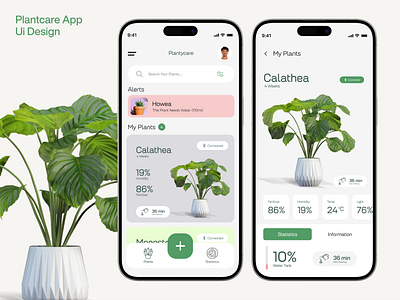 Plantcare App Ui design 3d animation app branding design graphic design illustration logo motion graphics typography ui ux vector