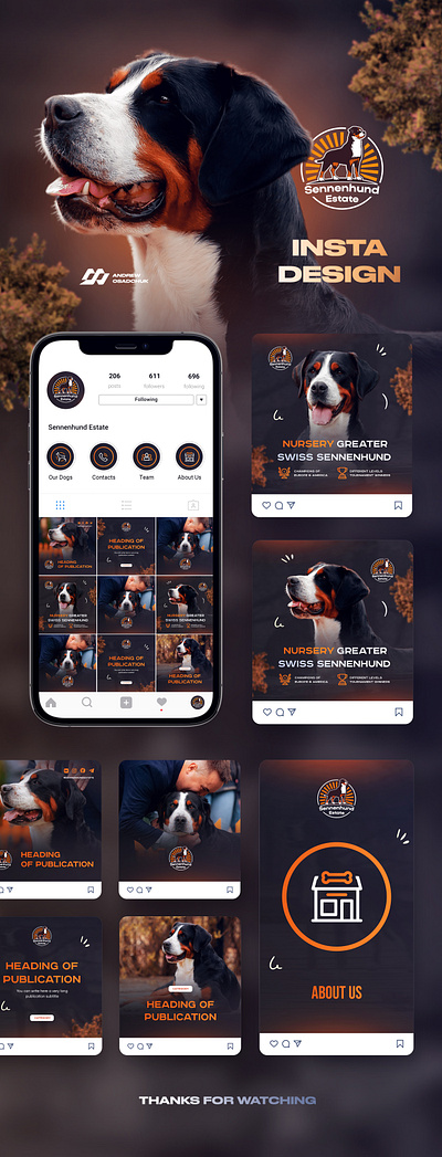 Sennenhund Estate - Social Media adobe photoshop ads advertisement advertising banner branding design dog facebook graphic design instagram kennel pet post sennenhund social media social media post stories web design youtube