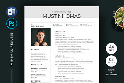 Modern Resume Template | Word docx