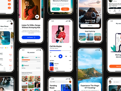 Mobile App UI UX Design Mockup android app branding figma graphics inspiration ios app iphone mockup music share studio travel ui ui design ui ux ux design