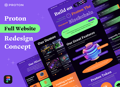 Proton full website redesign concept 3d animation branding graphic design landing page logo motion graphics redesign ui website redesign