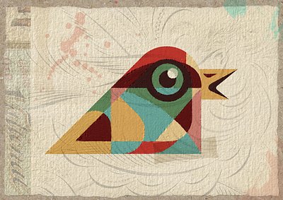 REBELLE_bird practice paint abstract bird brianmillerdesign colorful cubism cubist digital painting experiment learn painting rebelle wichita kansas