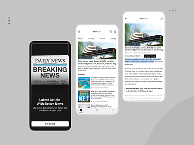 News App Design app branding design graphic design interface landingpagedesign ui ux