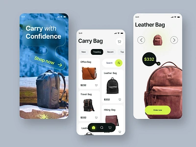 Ecommerce App - Bag Store bag bag shop bag store bags design e commerce ecommerce app flat ios material minimal mobile mobile app mobile ui online shop ui ui app user interface ux web app