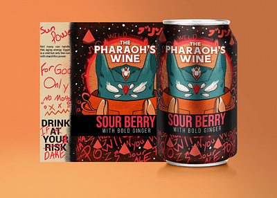 Pharaoh's Wine branding colorful coloring design doodles graphic design illustration illustrator soda texture vintage