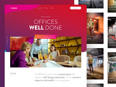 HB Reavis - "Well Platinum" certificate microsite design hb reavis microsite office office space real estate ui ux web webdesign website