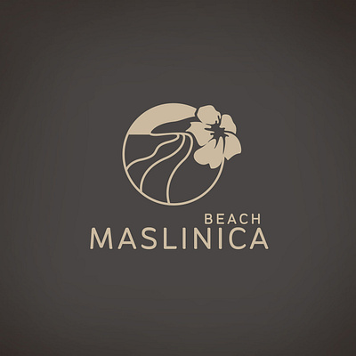 Maslinica beach visual identity bilboard branding graphic design logo poster
