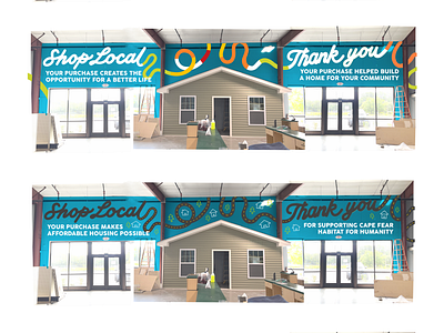 Habitat for Humanity Restore Signs design lettering mural typography