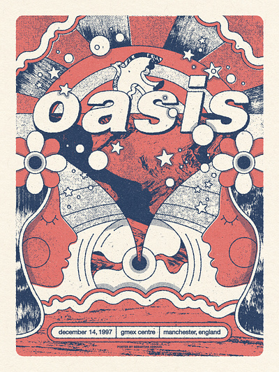 Shows I Wish I Went To #3 art artwork design gigposter illustration oasis poster texture typography