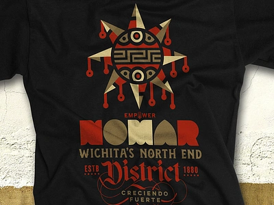 NOMAR _Wichita's North End District brianmillerdesign cultural celebration hispanic culture kansas mexican mexican culture nomar north end district pinata shirt sun typography wichita