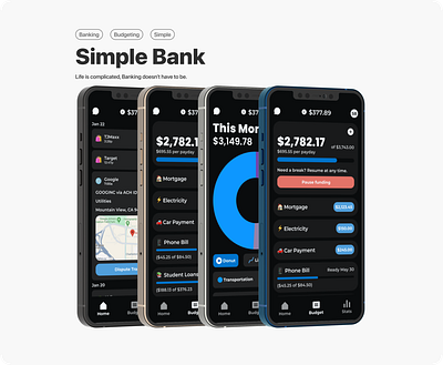 Simple Bank (2024) app concept dailyui design fintech ui ux