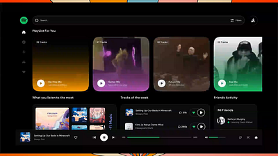 Spotify hover animation 3d animation app appdesign booking branding design graphic design hover illustration logo mobile motion graphics prototype spotify ui webapp