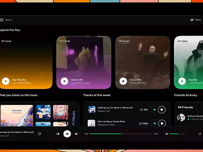 Spotify hover animation 3d animation app appdesign booking branding design graphic design hover illustration logo mobile motion graphics prototype spotify ui webapp