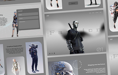 Fantasy Forge - Create Unique Characters characters cyberpunk design design concept fashion figma graphic design landing page landing page design landing pages mockup ui user experience user interface ux web design web ui