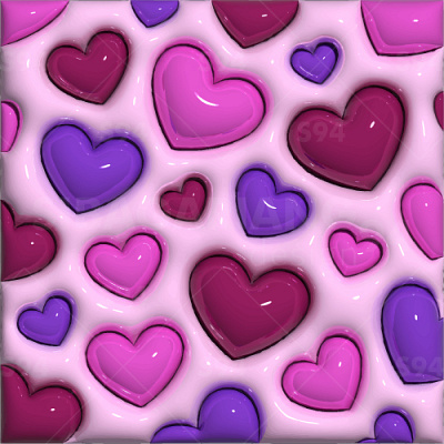 3D background with hearts for the Valentine's Day decoration glossy graphic design wallpaper