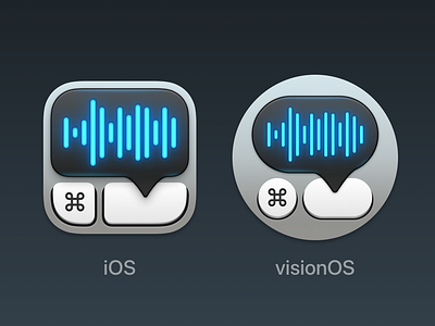 SpeakLine – iOS & visionOS App Icon app icon ios ipad iphone private sketch.app vision pro visionos