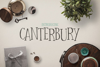 Canterbury + Bonus Mockups authentic bonus bonus mockups book canterbury canterbury bonus mockups classy display font free handmade mockup old product mockup refined retro serif typeface vintage whimsical