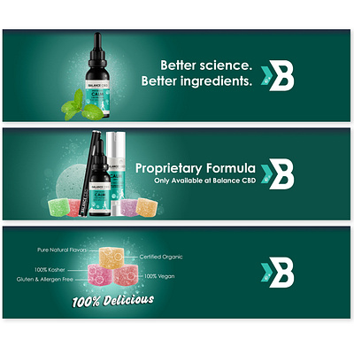 Balance CBD Website Banners branding graphic design ui web banners