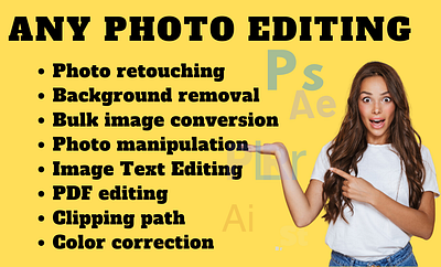 I will do background removal, product image editing