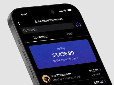 Scheduled Payments 2.0 - Concept app clean ui design finance app fintech app invoice invoice design invoice ui minimal ui payment payments sarjil scheduled payment scheduled payments scheduled transfer scheduled transfers ui uiux ux