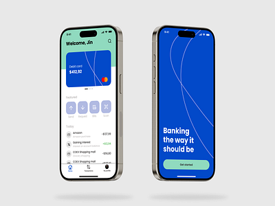 DAY #002 UI challenge app app design bank app blue dailyui finance mobile app product design ui ux ui