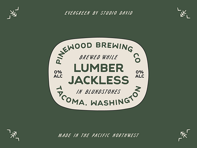 Pinewood Brewing Co beer branding brewery brewing evergreen font forest graphic design green label logo national park northwest packaging pnw tree type typeface typography vintage