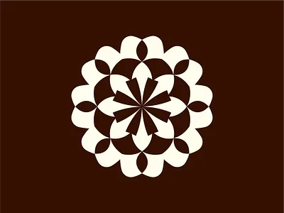Geometric flower bnw brand logo clean design flower flower logo geometric logo graphic design logo logo deisgner logo design logo grid simple vector