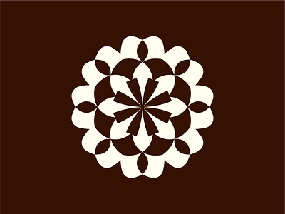 Geometric flower bnw brand logo clean design flower flower logo geometric logo graphic design logo logo deisgner logo design logo grid simple vector