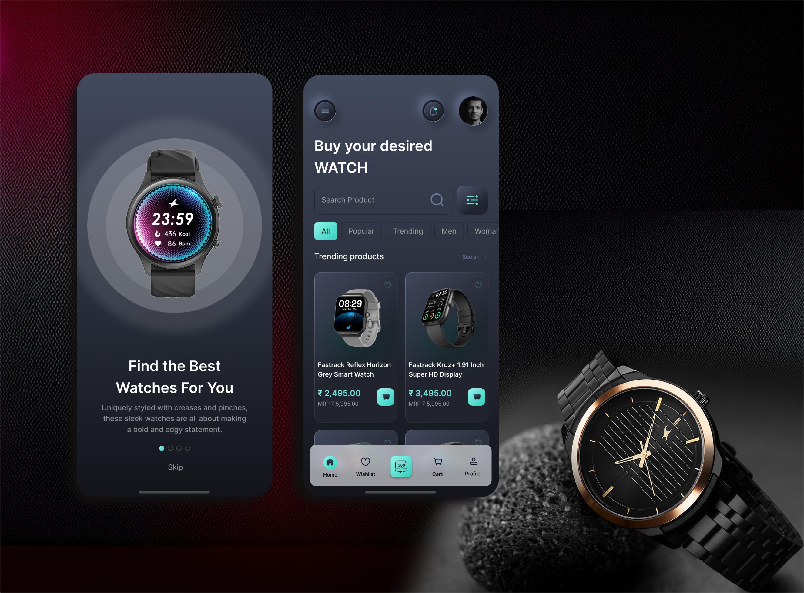 Smart Watch Mobile App Design app app design conceptual design creative figma figma mobile app jewellery minimal modern smart watch smart watch mobile app design ui user interface ux