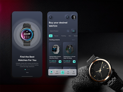 Smart Watch Mobile App Design app app design conceptual design creative figma figma mobile app jewellery minimal modern smart watch smart watch mobile app design ui user interface ux