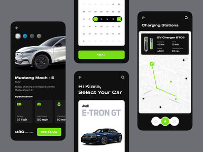 Hire Bolt - Electric Car Rental App animation car car app car booking car design car hire car interface car rental app clean electric car electric rental iox luxury car rent map micro interaction mobile ui rent a car rental app ui ux