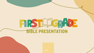 First Grade Bible Presentation church colorful design graphic graphic design illustration photoshop slide sunday