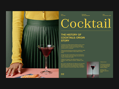 Cocktail - Layout exploration art direction design editorial graphic design layout ui ui design web webdesign