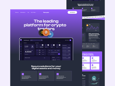 Crypto Landing Page Design design landing page design tayyab tayyabalidesign ui uiux ux