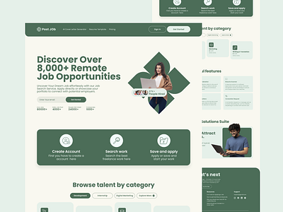 Job Finder Landing Page Design design landing page design tayyab tayyabalidesign ui uiux ux