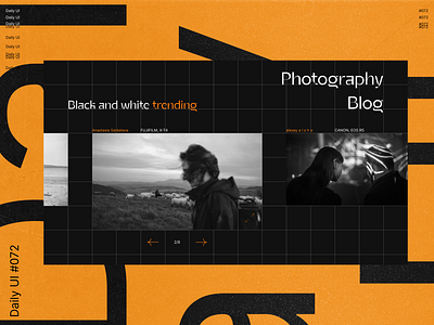 Daily UI 072 - Slider black blog branding challenge daily dailyui design image images media orange photo photography photos pics picture slider social ui ux