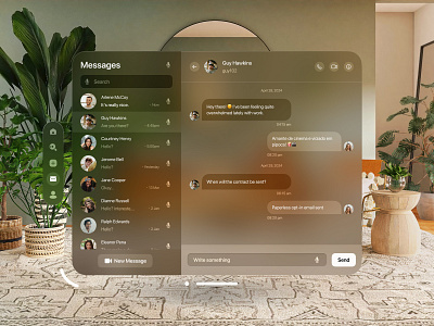Apple Vision Pro Spatial Message UI 3d space apple design apple vision applevisionpro augmented reality spatial messaging spatial ui ui design ux design virtual reality visual cues