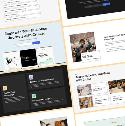 Landing Page | Cruise Next Gen Banking ui ux design web design