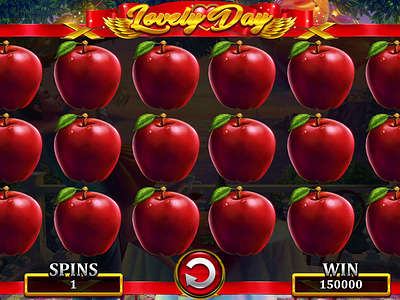 Bonus Round motion design for the casino slot game "Lovely Day" apples animation bonus animation bonus art casino animation casino design digital art digital design gambling gambling animation gambling art game art game design game video graphic design love themed slot animation slot design slot machine