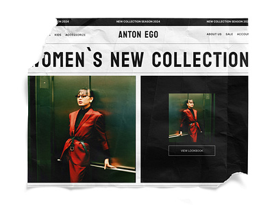 ANTON EGO -Elegant clothing branding design graphic design logo shop ui web design