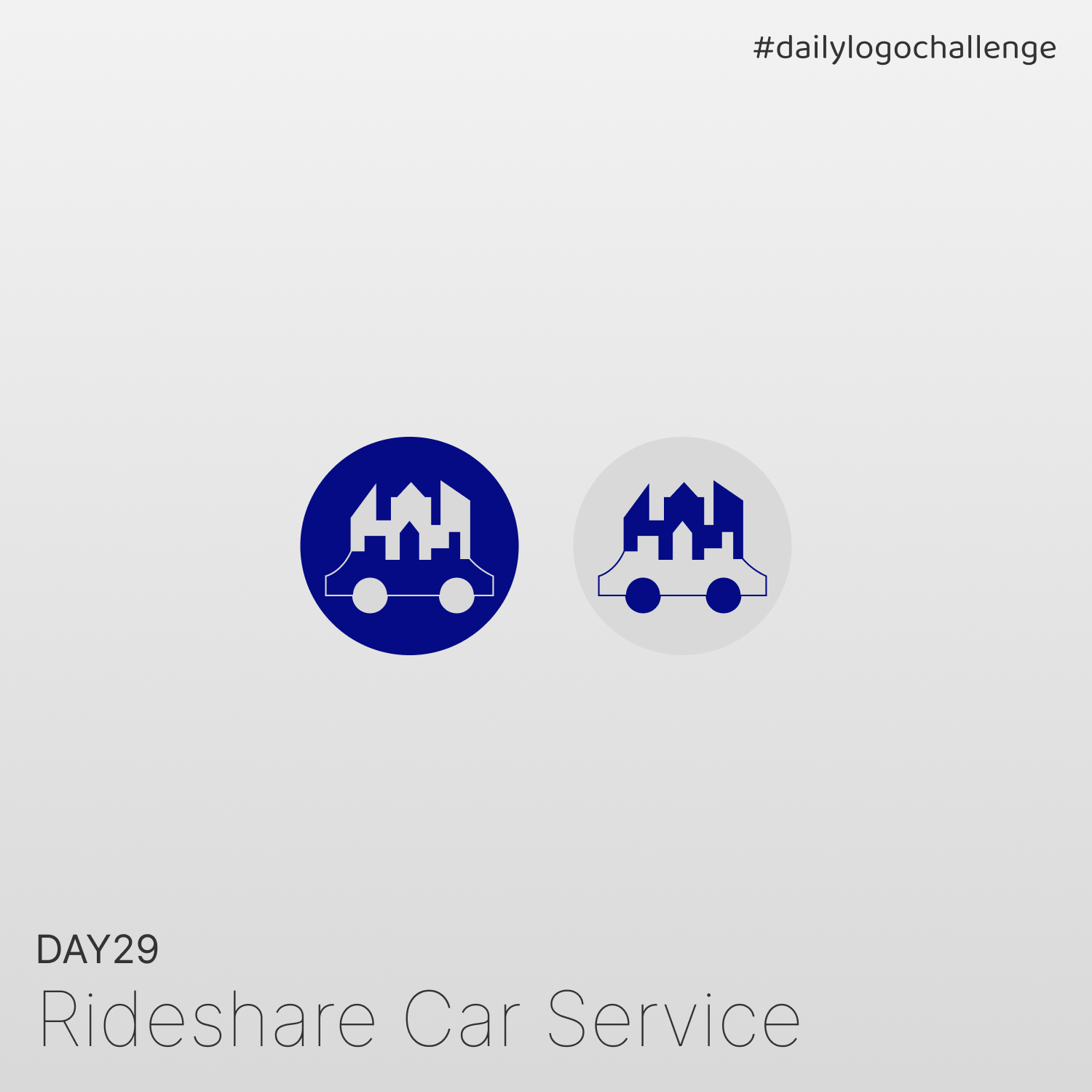Day 29 | Rideshare Car Service | Daily Logo Challenge dailylogochallenge day29 design graphic design logo