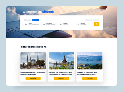 Air Booking Website Concept booking booking website design design thinking landing page ui uiux user experience user interface ux