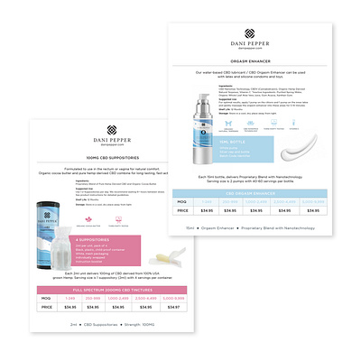 Dani Pepper Factsheets branding graphic design print