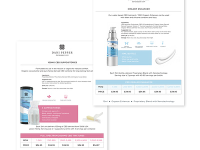 Dani Pepper Factsheets branding graphic design print