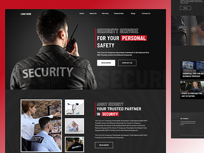 Security Webdesign dailyui design figma guard home security landing page security security design security website ui uidesign uiux web design website