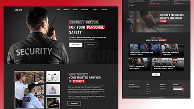 Security Webdesign dailyui design figma guard home security landing page security security design security website ui uidesign uiux web design website