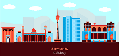 Tehran city animation branding logo motion graphics