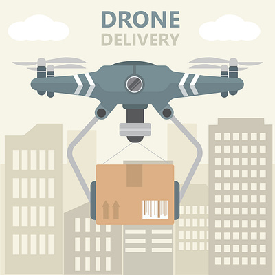 Drone delivery animation branding graphic design logo motion graphics