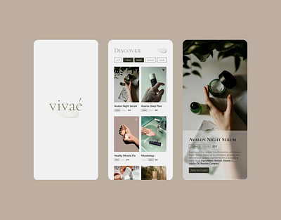 Vivaé: UX/UI Mobile App Hi-Fi Prototype app design branding mobile design product design prototype ui design ux design visual identity web design